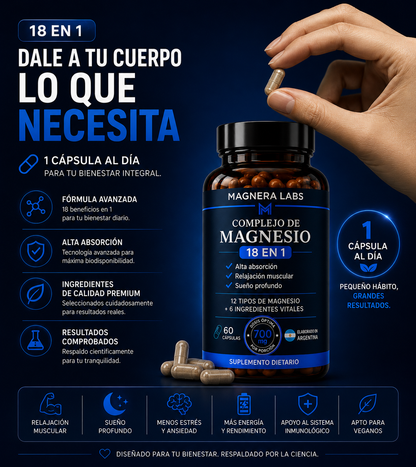 MAGNERA LABS – COMPLEJO DE MAGNESIO 18 EN 1